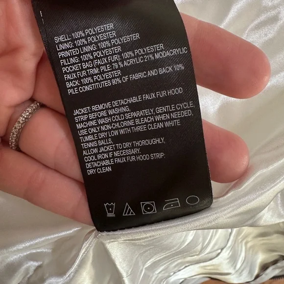 Laundry by Shelli Segal Women's Faux-Fur-Trim Hooded Puffer Coat size M - Picture 12 of 13